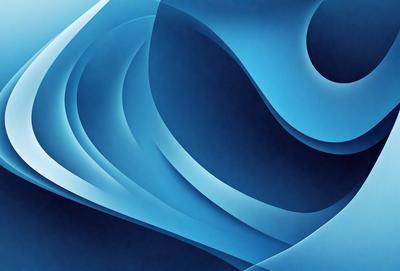 The primary subject of the image is a blue wave, which is the main focus of the scene. The setting is a blue background, which creates a visually appealing contrast with the wave. The visual style of the image is a digital art or illustration, as it is a well-crafted and detailed representation of the wave. The dominant colors in the image are blue and white, giving it a calm and serene atmosphere.