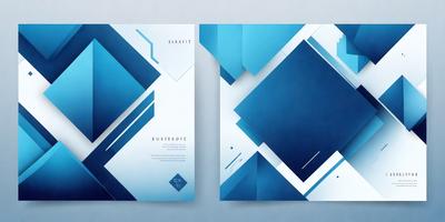 The primary subject of the image is a blue and white poster. The setting is a wall, and the visual style is a combination of digital art and illustration. The poster features a blue and white color scheme, giving it a modern and clean appearance. The overall atmosphere of the image is professional and visually appealing.