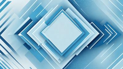 The primary subject of the image is a blue square, which is the main object, scene, or focus of the image. The setting/background features a blue and white geometric pattern, which adds to the visual style of the image. The colors and mood of the image are predominantly blue and white, creating a calm and serene atmosphere.