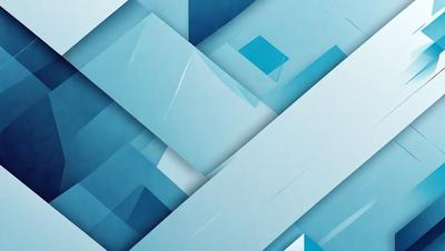 The primary subject of the image is a blue and white geometric pattern. The setting is a blue background, and the visual style appears to be a digital art or illustration. The dominant colors are blue and white, creating a calm and soothing atmosphere.