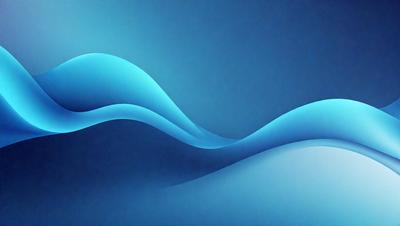 The primary subject of the image is a blue wave, which is the main object, scene, or focus of the image. The setting or background is a blue sky, and the visual style is a digital art or illustration. The dominant colors and overall atmosphere are blue and calm, creating a serene and peaceful mood.