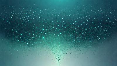 The primary subject of the image is a blue and green pattern, which appears to be a digital art or illustration. The setting is a dark blue background, and the visual style is a combination of digital art and illustration. The colors and mood of the image are predominantly blue and green, creating a calm and soothing atmosphere.