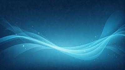 The primary subject of the image is a blue background with a wave-like pattern. The setting is a dark blue sky, and the visual style is digital art. The dominant colors are blue and white, creating a calm and serene atmosphere.
