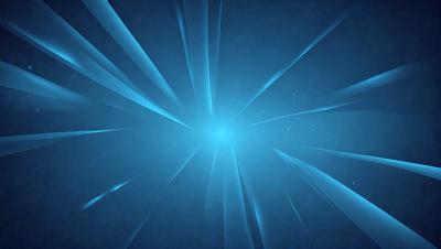 The primary subject of the image is a bright blue light, which appears to be a light source or a star. The setting is a dark blue background, which contrasts with the bright light. The visual style of the image is digital art, as it is a computer-generated image. The colors and mood of the image are predominantly dark and moody, with the bright blue light being the main focal point.
