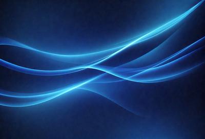 The primary subject of the image is a blue wave pattern. The setting is a dark blue background, which creates a contrasting effect with the wave pattern. The visual style appears to be a digital art or illustration, as the wave pattern is smooth and well-defined. The dominant colors are blue and black, giving the image a calm and serene atmosphere.