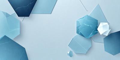 The primary subject of the image is a blue paper cutout of a cube. The setting is a blue background, which creates a contrasting and visually appealing scene. The visual style is a combination of digital art and illustration, as the paper cutout is created using a digital medium. The colors and mood of the image are predominantly blue, giving it a calm and serene atmosphere.