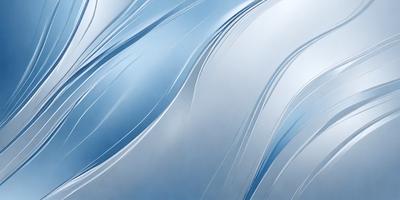 The primary subject of the image is a blue and white wave pattern. The setting is a cloudy sky, and the visual style is a digital art or illustration. The dominant colors are blue and white, creating a calm and serene atmosphere.
