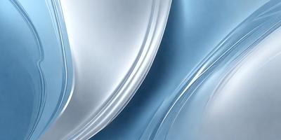 The primary subject of the image is a white and blue background with a shiny surface. The setting is a blue and white room, and the visual style is a combination of digital art and illustration. The colors and mood of the image are predominantly blue and white, creating a clean and modern atmosphere.
