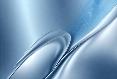 The primary subject of the image is a blue, curved surface that resembles a piece of fabric or a sheet of plastic. The setting is a blue background, which creates a visually striking contrast with the curved surface. The visual style appears to be a digital art or illustration, as the curved surface is smooth and well-defined. The colors and mood of the image are predominantly blue, giving it a calm and serene atmosphere.