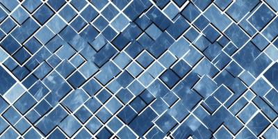 The primary subject of the image is a blue and white checkered tile pattern. The setting is a blue and white checkered tile surface, which serves as the background. The visual style is a pattern, and the colors and mood are predominantly blue and white, creating a clean and organized appearance.
