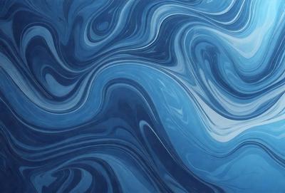 The primary subject of the image is a blue and white swirling pattern, which appears to be a painting or a digital artwork. The setting is a blue background, which complements the swirling pattern. The visual style is a combination of painting and digital art, creating a unique and captivating visual experience. The dominant colors are blue and white, which evoke a sense of calmness and tranquility.