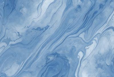 The primary subject of the image is a blue and white swirling pattern, which appears to be a part of a blue and white marbled wall. The setting is a room with a blue and white marbled wall, which serves as the background. The visual style of the image is a close-up of the swirling pattern, showcasing the intricate details of the design. The colors and mood of the image are predominantly blue and white, creating a calm and serene atmosphere.