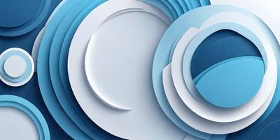 The primary subject of the image is a blue and white circle, which is the main object, scene, or focus of the image. The setting is a blue background, and the visual style is a digital art or illustration. The dominant colors are blue and white, and the overall atmosphere is clean and modern.
