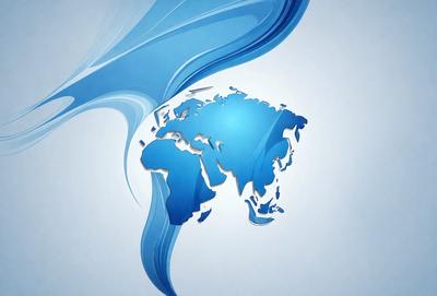 The primary subject of the image is a blue globe, which is the main object, scene, or focus of the image. The setting or background is a blue and white swirl, which adds a unique visual style to the image. The colors and mood of the image are predominantly blue, creating a calm and serene atmosphere.