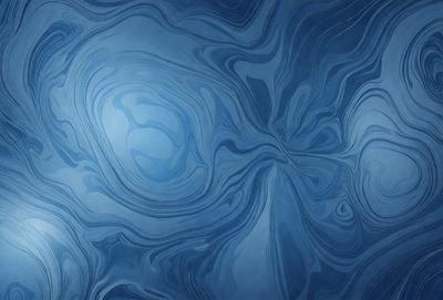 The primary subject of the image is a blue and white patterned wallpaper. The setting is a room with a blue and white wallpapered wall. The visual style is a digital art or illustration, as the wallpaper appears to be a digital design. The dominant colors are blue and white, creating a calm and soothing atmosphere.