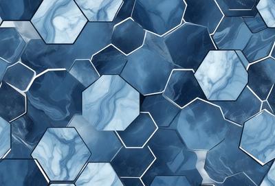 The primary subject of the image is a blue and white marble pattern. The setting is a blue and white marble wall, which serves as the backdrop for the pattern. The visual style is a close-up of the marble pattern, showcasing the intricate details of the design. The colors and mood of the image are predominantly blue and white, creating a clean and elegant atmosphere.