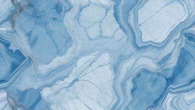 The primary subject of the image is a blue marble tile with a pattern of white and blue swirls. The setting is a bathroom, as indicated by the presence of a sink. The visual style is a close-up of the marble tile, showcasing its intricate design. The colors and mood of the image are predominantly blue, with the white and blue swirls adding a touch of contrast and visual interest.