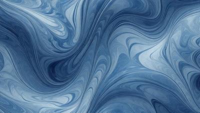 The primary subject of the image is a blue and white swirling pattern, which appears to be a digital art or illustration. The setting is a blue background, and the visual style is a combination of digital art and illustration. The dominant colors are blue and white, creating a calming and soothing atmosphere.