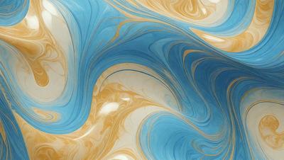 The primary subject of the image is a swirling, blue and yellow pattern. The setting is a white surface, which provides a clean and contrasting backdrop for the vibrant colors. The visual style appears to be a combination of digital art and illustration, creating a dynamic and eye-catching design. The dominant colors are blue and yellow, which evoke a sense of energy and movement. Overall, the image conveys a lively and spirited atmosphere.
