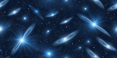 The primary subject of the image is a group of blue stars in the night sky. The setting is a dark, starry background, which creates a sense of depth and mystery. The visual style is a combination of digital art and illustration, as the stars are depicted in a detailed and artistic manner. The colors and mood of the image are predominantly blue, which adds to the serene and peaceful atmosphere.