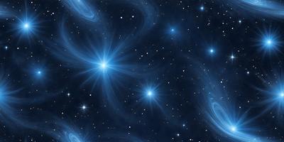 The primary subject of the image is a night sky filled with stars. The setting is a dark, star-filled sky, and the visual style is a digital art or illustration. The colors and mood of the image are predominantly blue, with the stars creating a sense of wonder and tranquility.