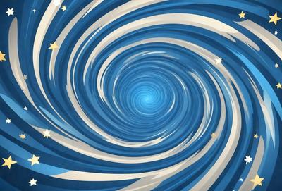 The primary subject of the image is a blue spiral pattern, which is the main object, scene, or focus of the image. The setting or background features a blue and white swirl pattern, which adds to the visual style of the image. The colors and mood of the image are predominantly blue and white, creating a calm and serene atmosphere.