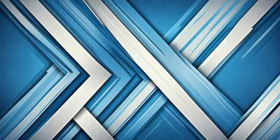 The primary subject of the image is a blue and white geometric pattern. The setting is a blue background, and the visual style appears to be a digital art or illustration. The dominant colors are blue and white, creating a calm and soothing atmosphere.
