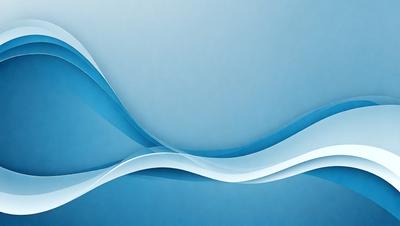 The primary subject of the image is a blue wave, which is the main object, scene, or focus of the image. The setting or background is a blue wall, and the visual style is a digital art or illustration. The dominant colors and overall atmosphere are blue and calming.
