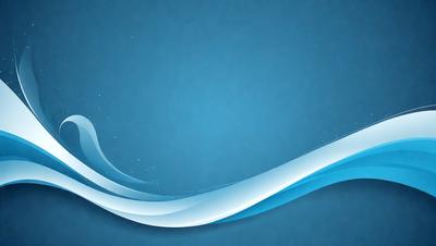 The primary subject of the image is a blue background with a white wave-like pattern. The setting is a blue wall, and the visual style is a digital art or illustration. The dominant colors are blue and white, creating a calm and soothing atmosphere.
