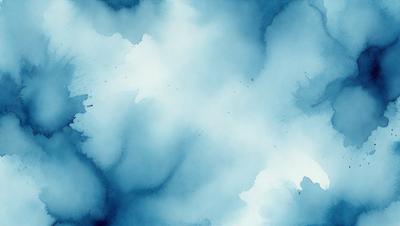 The primary subject of the image is a cloudy blue sky. The setting is a cloudy sky with a blue background. The visual style is a painting or drawing, giving the image a more artistic and creative appearance. The colors and mood of the image are predominantly blue, creating a calm and serene atmosphere.