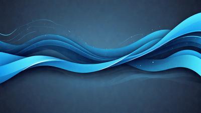 The primary subject of the image is a blue wave, which is the main focus of the scene. The wave is depicted in a digital art style, giving it a modern and visually appealing appearance. The setting is a blue background, which complements the blue wave and adds to the overall mood of the image. The colors and mood of the image are predominantly blue, creating a sense of calmness and tranquility.
