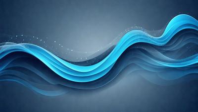 The primary subject of the image is a blue wave, which is the main focus of the scene. The wave is depicted in a digital art style, giving it a modern and visually appealing appearance. The setting is a blue background, which complements the blue wave and adds to the overall mood of the image.