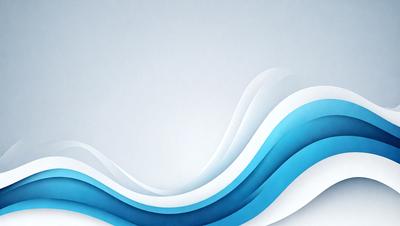 The primary subject of the image is a large, blue wave. The wave is the main focus of the image, and it is depicted in a visually striking manner. The setting is a white background, which provides a clean and minimalist appearance. The visual style of the image is a combination of digital art and illustration, creating a dynamic and engaging scene. The dominant colors in the image are blue and white, which contribute to a calming and serene atmosphere.