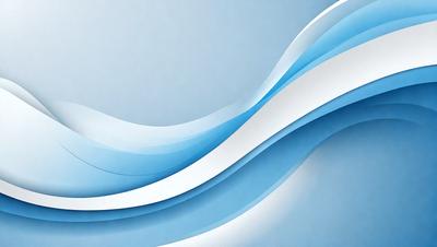 The primary subject of the image is a blue and white wave pattern. The setting is a blue background, and the visual style appears to be a digital art or illustration. The dominant colors are blue and white, creating a calm and soothing atmosphere.