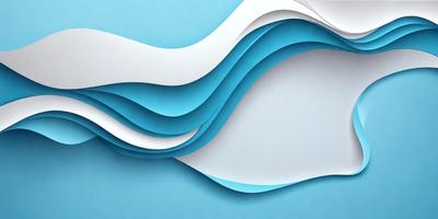 The primary subject of the image is a blue wave, which is the main focus of the scene. The setting is a blue background, and the visual style appears to be a digital art or illustration. The dominant colors in the image are blue and white, creating a calm and serene atmosphere.