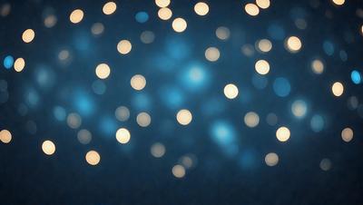 The primary subject of the image is a blue background with a pattern of white lights. The setting appears to be a nighttime scene, possibly a cityscape or a space with a starry sky. The visual style of the image is a combination of a photo and digital art, creating a unique and captivating atmosphere. The dominant colors are blue and white, with the white lights creating a sense of depth and contrast against the dark blue background.