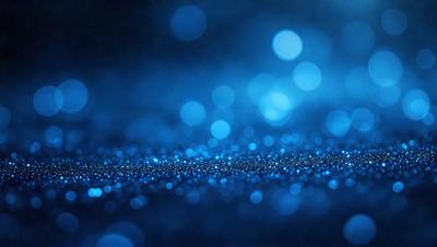 The primary subject of the image is a blue background with a pattern of blue lights. The setting is a dark, starry night, with the blue lights creating a mesmerizing effect. The visual style is a combination of a photo and digital art, as the blue lights are digitally created and placed on the blue background. The colors and mood of the image are predominantly blue, creating a serene and calming atmosphere.