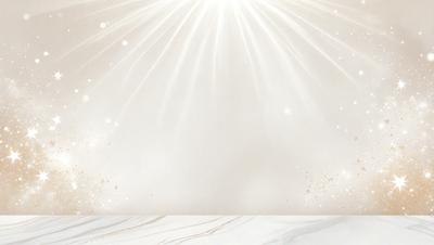 The primary subject of the image is a bright, shining light source, which appears to be a sun or a light bulb. The light source is located in the upper part of the image, and it is illuminating the scene. The setting is a white background, which creates a clean and minimalistic appearance. The visual style of the image is a combination of photo and digital art, as it captures the light source in a realistic manner while also having a touch of digital art's aesthetic. The colors in