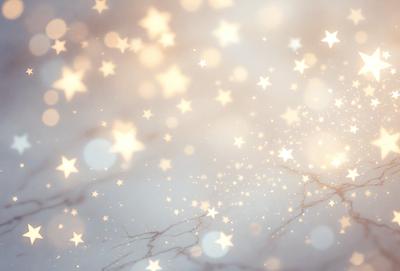 The primary subject of the image is a starry background, which is a digital artwork. The setting is a white background with a pattern of stars, creating a visually appealing and celestial atmosphere. The visual style is digital art, and the colors and mood are predominantly white and serene, with the stars adding a touch of warmth and depth to the scene.