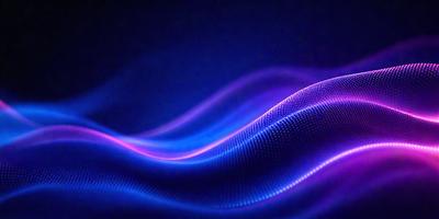 The primary subject of the image is a blue, purple, and white wave. The setting is a dark blue background, which creates a contrasting effect with the wave. The visual style is a digital art or illustration, as the wave appears to be a pattern or texture. The dominant colors in the image are blue, purple, and white, giving the scene a calming and serene atmosphere.