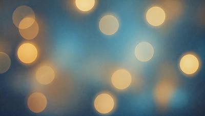 The primary subject of the image is a blue background with a pattern of yellow lights. The setting appears to be a dark room, and the visual style is a combination of digital art and illustration. The dominant colors are blue and yellow, creating a calm and soothing atmosphere.