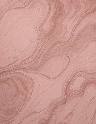 The primary subject of the image is a close-up of a wooden surface with a pattern of swirls and curves. The setting is a room with a pinkish hue, giving the scene a warm and inviting atmosphere. The visual style is a combination of a photo and a drawing, with the wooden surface appearing to be a textured pattern. The colors and mood of the image are predominantly pink, creating a sense of warmth and comfort.