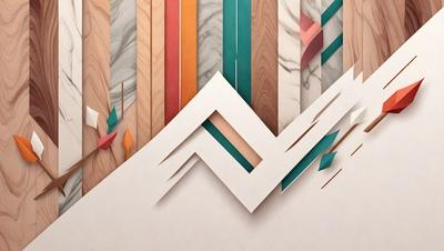 The primary subject of the image is a white triangle with a marble texture. The setting is a white wall, and the visual style is digital art. The dominant colors are white and marble, creating a clean and elegant atmosphere.