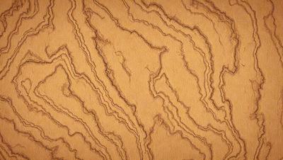 The primary subject of the image is a wooden surface with a unique and intricate pattern. The setting is a close-up of the wooden surface, showcasing the detailed design. The visual style is a close-up of the wooden surface, which gives a sense of depth and texture. The colors and mood of the image are warm and earthy, with the wooden surface being the dominant color.