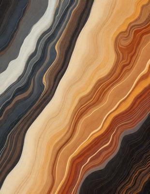 The primary subject of the image is a wooden panel with a striped pattern. The setting is a wooden wall, and the visual style is a close-up of the wooden panel. The dominant colors are brown and orange, creating a warm and natural atmosphere.