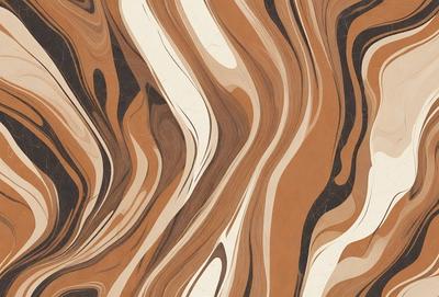 The primary subject of the image is a brown and white striped pattern, which appears to be a wood grain texture. The setting is a wall, and the visual style is a close-up of the pattern. The colors and mood of the image are predominantly brown and white, creating a warm and natural atmosphere.