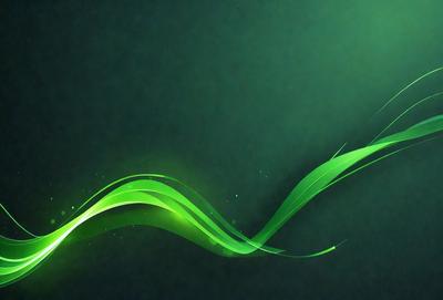 The primary subject of the image is a green, swirling, and flowing pattern. The setting is a dark background, which contrasts with the vibrant green color of the pattern. The visual style appears to be a digital art or illustration, as the pattern is intricately designed and the colors are rich and vivid. The overall atmosphere of the image is lively and dynamic, with the green swirls creating a sense of movement and energy.