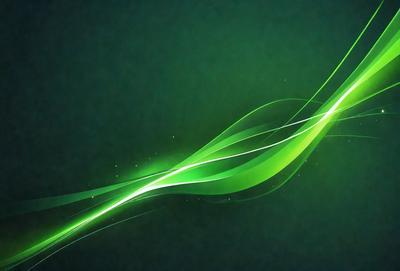 The primary subject of the image is a green, swirling, and flowing design. The setting is a dark background, which contrasts with the vibrant green color of the swirl. The visual style appears to be a digital art or illustration, as the swirl is a complex and intricate pattern. The colors and mood of the image are predominantly green, creating a sense of calmness and tranquility.
