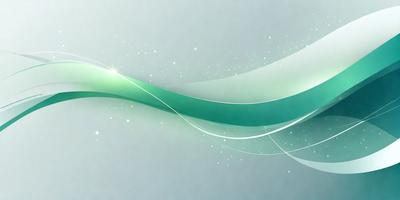 The primary subject of the image is a green and white wave, which is the main focus of the scene. The wave is set against a blue background, creating a visually appealing contrast. The image is a digital art piece, showcasing the artist's skill in creating a realistic and dynamic wave. The colors and mood of the image are lively and energetic, with the green and white wave representing a sense of movement and freedom.