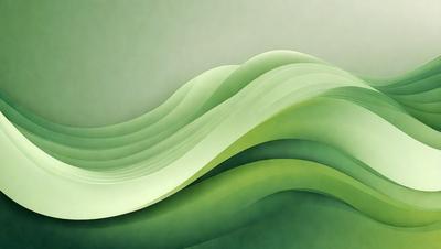 The primary subject of the image is a large, curved wave with a green hue. The wave is the main focus of the image, and it appears to be a digital art or illustration. The setting is a background of a green surface, which adds to the overall atmosphere of the image. The colors and mood of the image are predominantly green, creating a sense of calmness and tranquility.